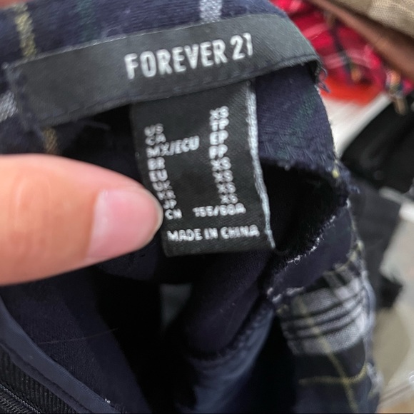 Black Plaid High Waisted Mini Skort - Picture 6 of 6